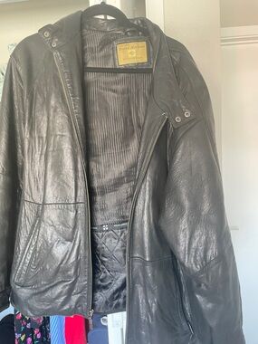 Boston Harbour Men's Black Leather Jacket